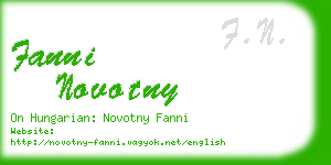 fanni novotny business card